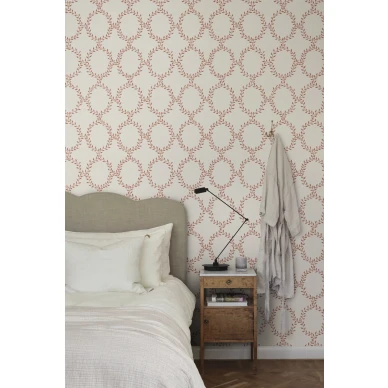 S10388 Wilma tapetti Red makuuhuoneessaSandberg kuva