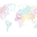 World Map tapet multicolored