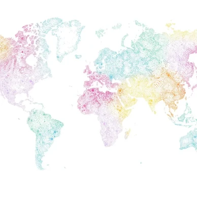 World Map tapet multicolored kuva