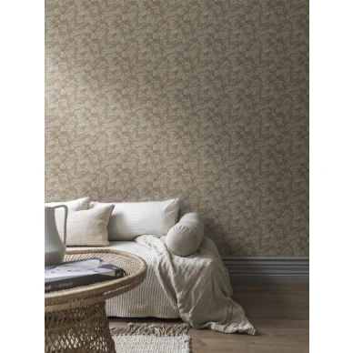 Waldemar beige lehtitapetti sopii ihanasti kodissa jokaiseen huoneeseen image