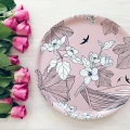 Romantisk rosa bricka