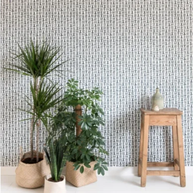 Hieroglyph mustavalkoinen graafinen tapetti Miss Printilta kuva