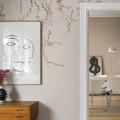 Beige lehtitapetti Sandbergilta Aralia S10175