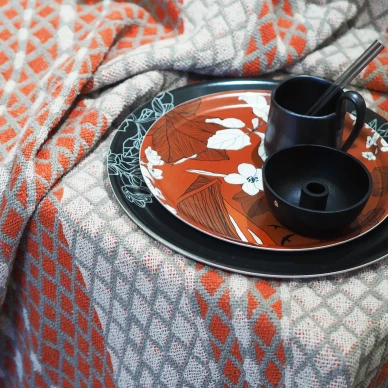 Punainen Ostrobothnia tarjotin jouluksi kuva