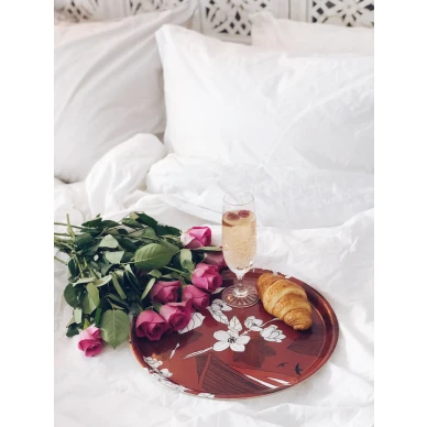 Punainen pyorea tarjotin kuva