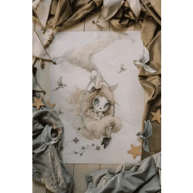 Miss Annie suloinen lastenhuoneen juliste Mrs Mighettolta kuva