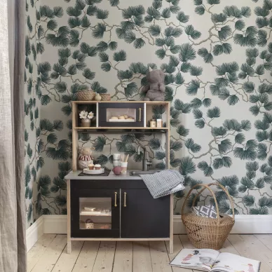 Vihrea manty tapetti Pine Sandbergilta 804 78 kuva