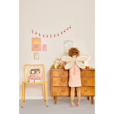 Majvillan Stardust pastel ljusrosa tapet kuva