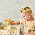 Majvillan Magical adventure ljusgrå tapet
