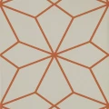 Geometrisk tapet med Axala orange linjer