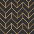 Tessellation grafisk tapet på svart bakgrund med gyllene linjer