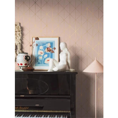 Borastapeter Diamonds vaalea roosa olohuoneen tapetti kuva