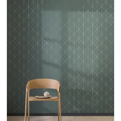 Grafisk tapeter Diamond i grön kuva