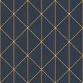 Grafisk tapeter Diamond i mörkblå