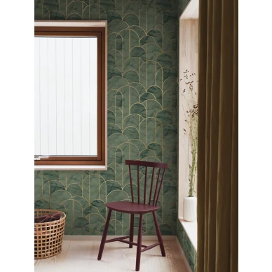 Borastapeter Arch 4751 vihrea marmori olohuoneen tapetti image