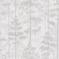Pine träd tapeter på vit bakgrund med grå trä.