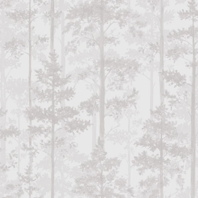 Pine träd tapeter på vit bakgrund med grå trä. image
