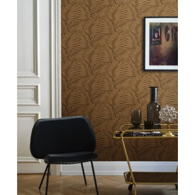 MayFair tapeter på brun bakgrund och bronsblad image