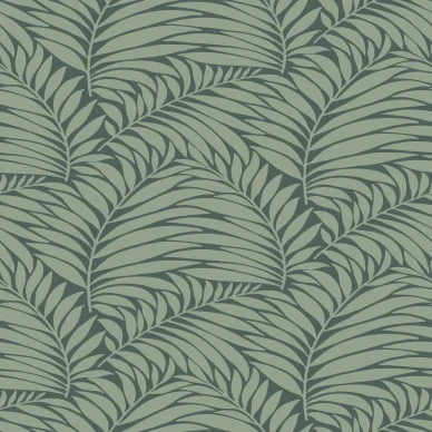 Myfair löftapeter på en mörkgrön bakgrund med silvergröna blad image