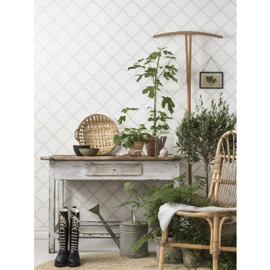 Sanduddin Bladtapeter på vit bakgrund och grön löv skulle passa bra i kök ditt hem. kuva