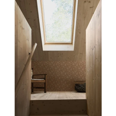 Hip Rose ruskea kukkatapetti 4726 Borastapeterilta image