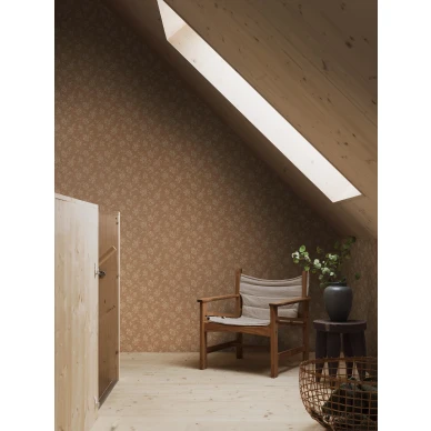 Ruskea kukkatapetti Hip Rose 4726 Borastapeterilta image