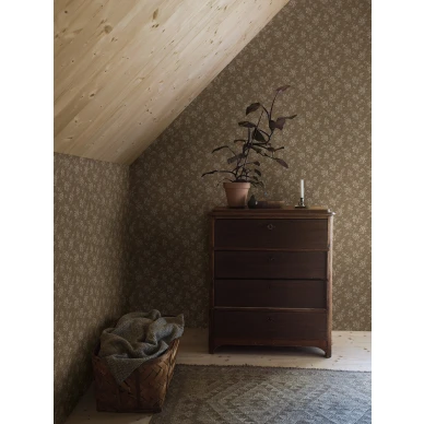 Ruskea kukkatapetti Hip Rose 4727 Borastapeterilta image