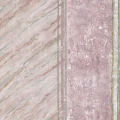 Foscari Fresco Scene vertikala randtapet med marmor mönster