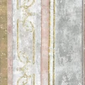 Foscari Fresco Scene vertikala randtapet med romantiskt mönster