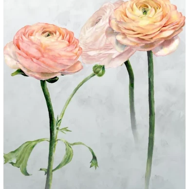 Designers Guild Tourangelle Scene tapeter med tre pastellblommor kuva