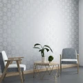 Pitsi valkoinen kimaltava kuviollinen tapetti Sanduddilta 5338 1