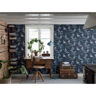 båt tapeter Sailboats på en mörkblå bakgrund kuva