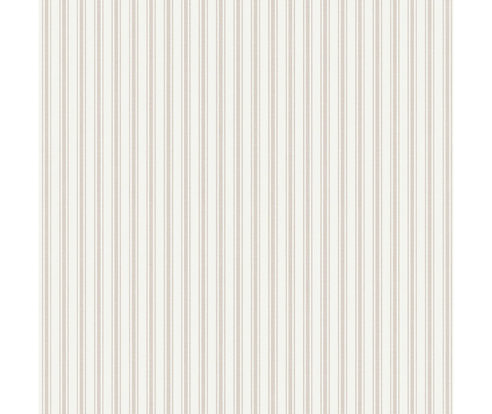 Aspö Stripe tapet på vit bakgrund och beige ränder image