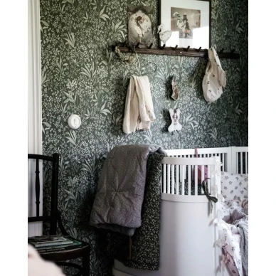 blommig tapet Nocturne i grön färg image