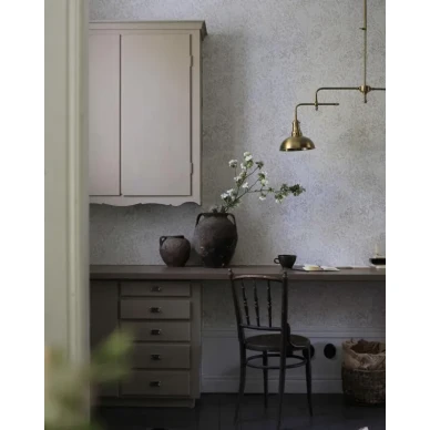 blommig tapet Nocturne i vit och beige färg image