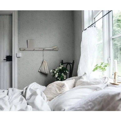 Anton blå tät blommig tapet image