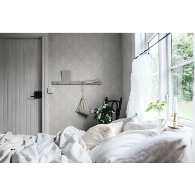 medaljong tapeter Alva på beige bakgrund och vitt mönster kuva