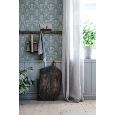 medaljong tapeter Alva på blå bakgrund och vitt mönster kuva