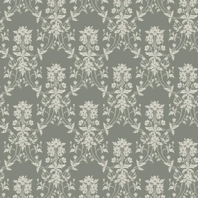 medaljong tapeter Alva på grön bakgrund och vitt mönster kuva