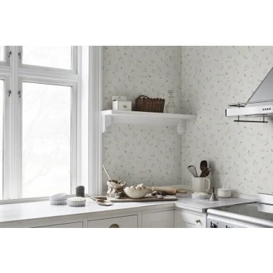 vit tapet Sanna med rosa blommor kuva