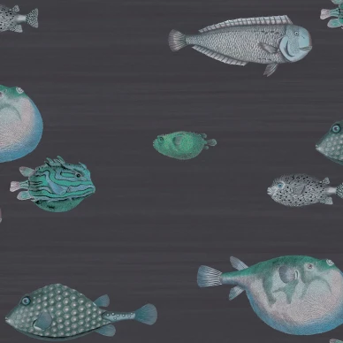 Cole & Son Acquario fisktapet mörkblå image