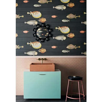 Cole & Son Acquario fisktapet svart image