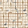 Cole & Son Bastoni tapet cream