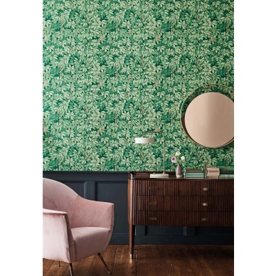 Cole & Son Chiavi Segrete tapet Leaf Green image