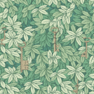 Cole & Son Chiavi Segrete tapet Leaf Green image