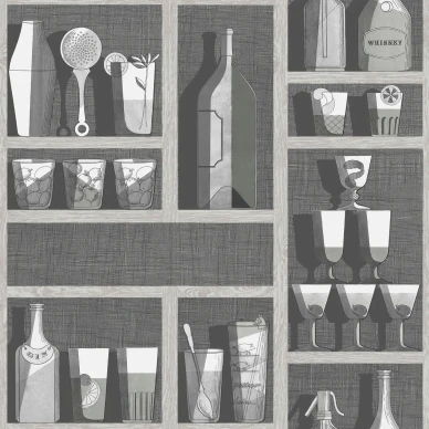 Cole & Son Cocktails tapet Soot and Snow kuva