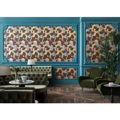 Cole & Son Frutto Proibito tapet Gold and Plum kuva