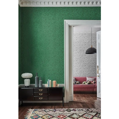 Cole & Son Malachite tapet Emerald and Black kuva