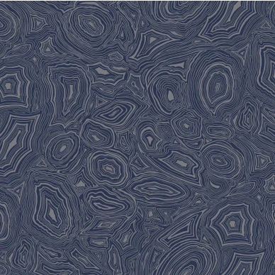 Cole & Son Malachite tapet Royal Blue and Silver kuva