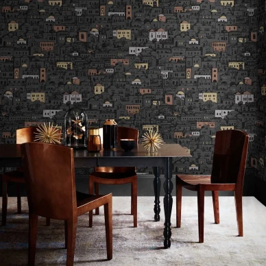 Cole & Son Mediterranea tapet Charcoal kuva